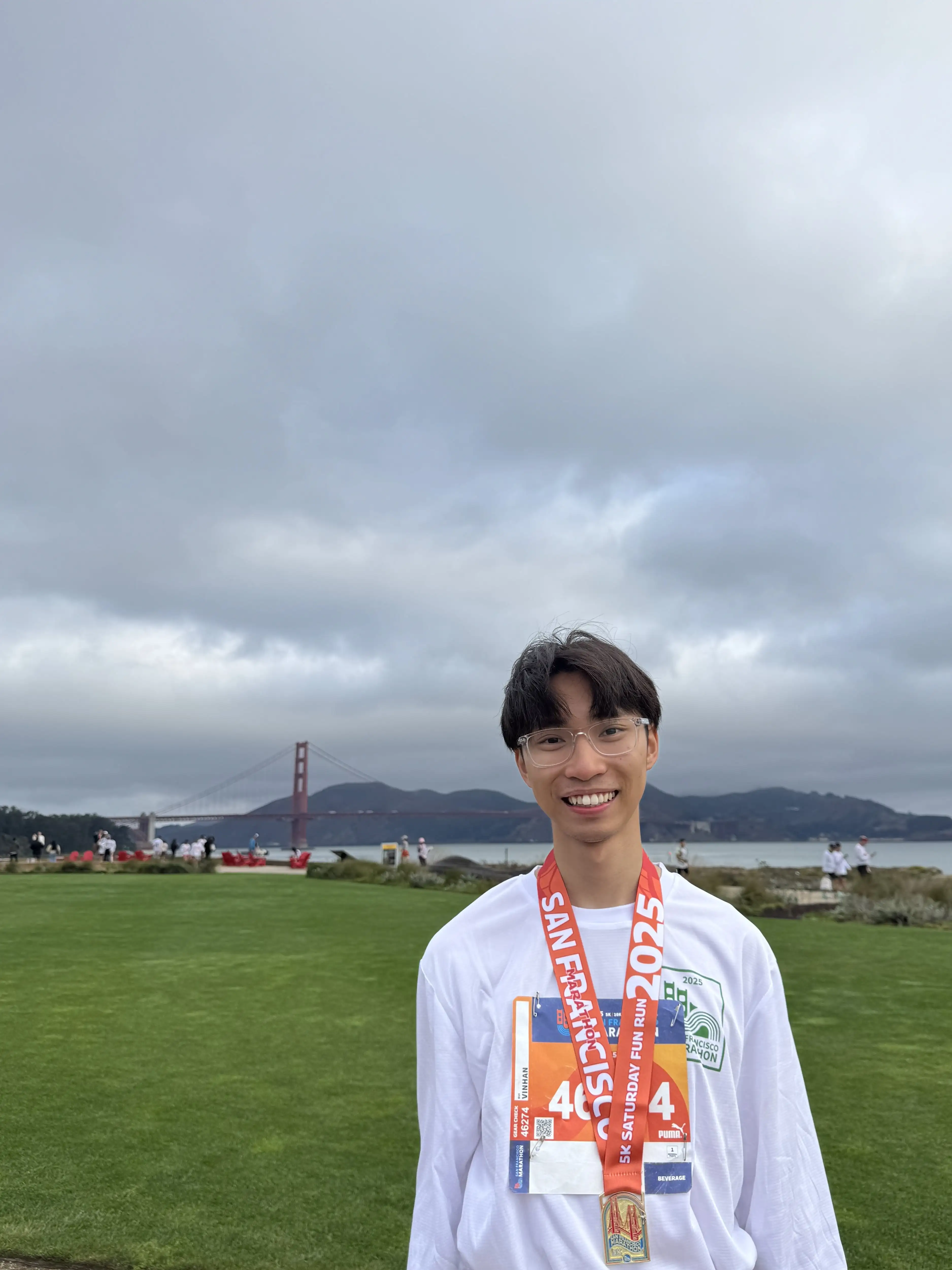 Image of Vin after running his first 5k