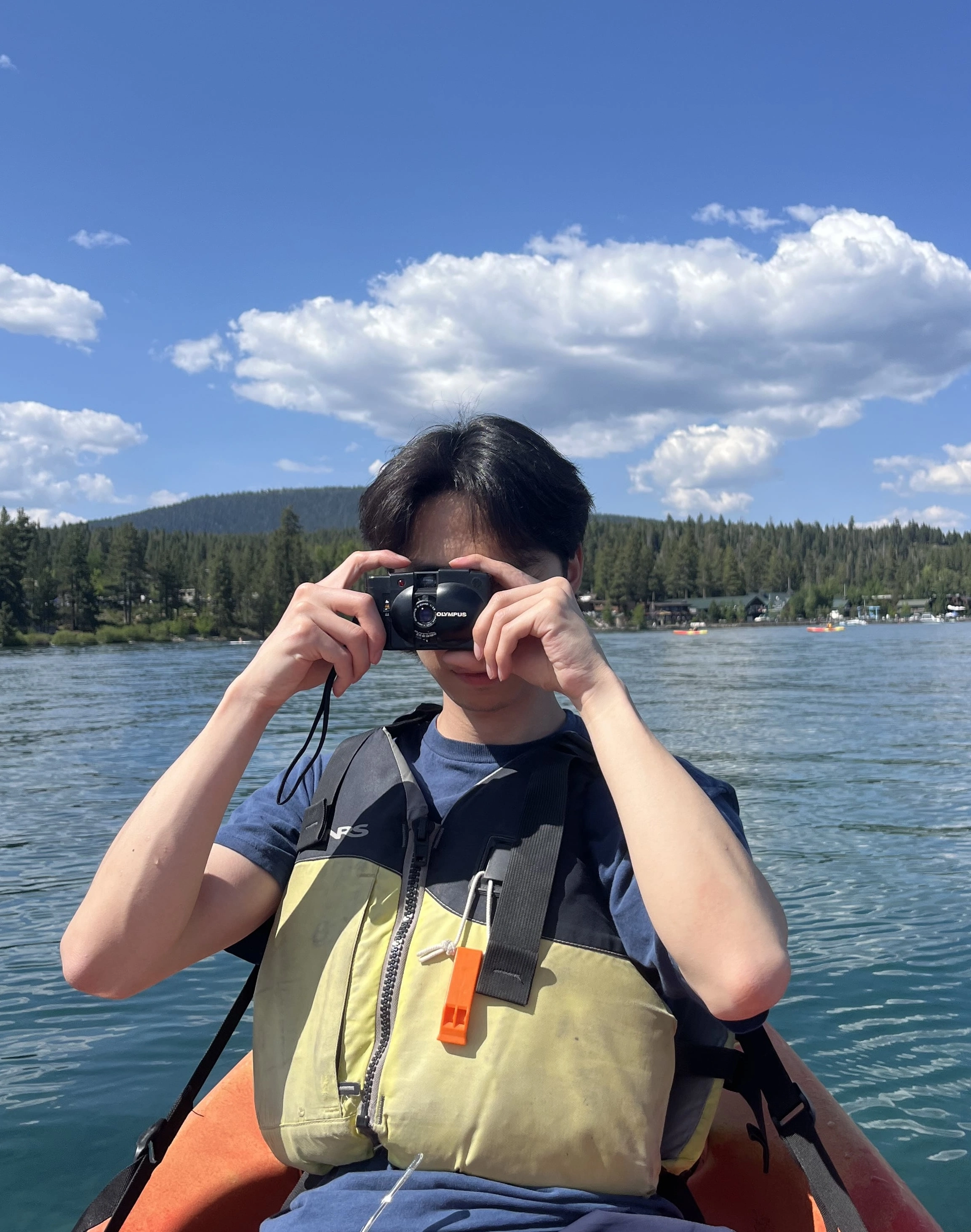 Image of Vin taking pictures in Lake Tahoe